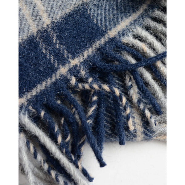Close up of wool blanket fringe
