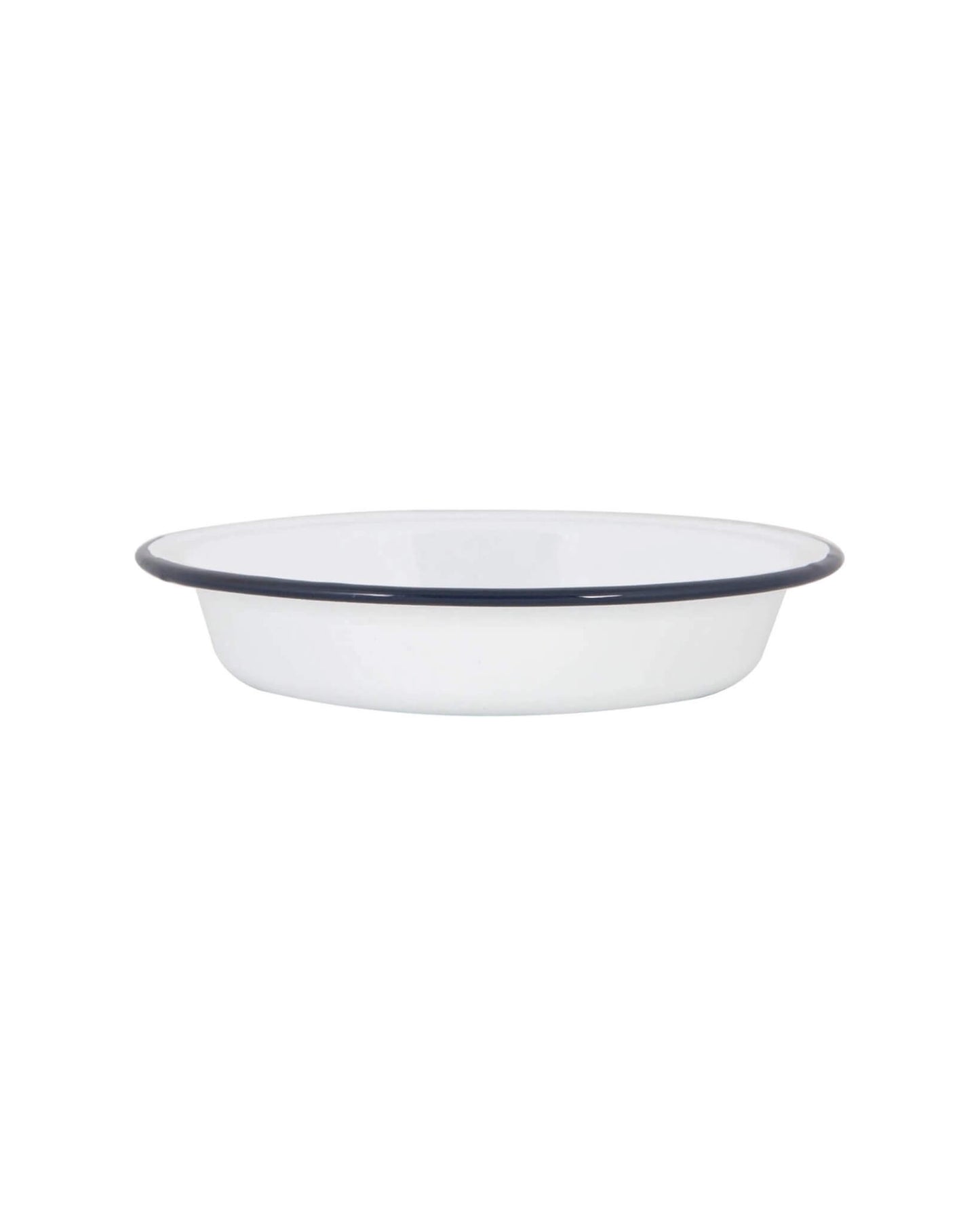 Enamel serving dish or fruit bowl, on a white background.