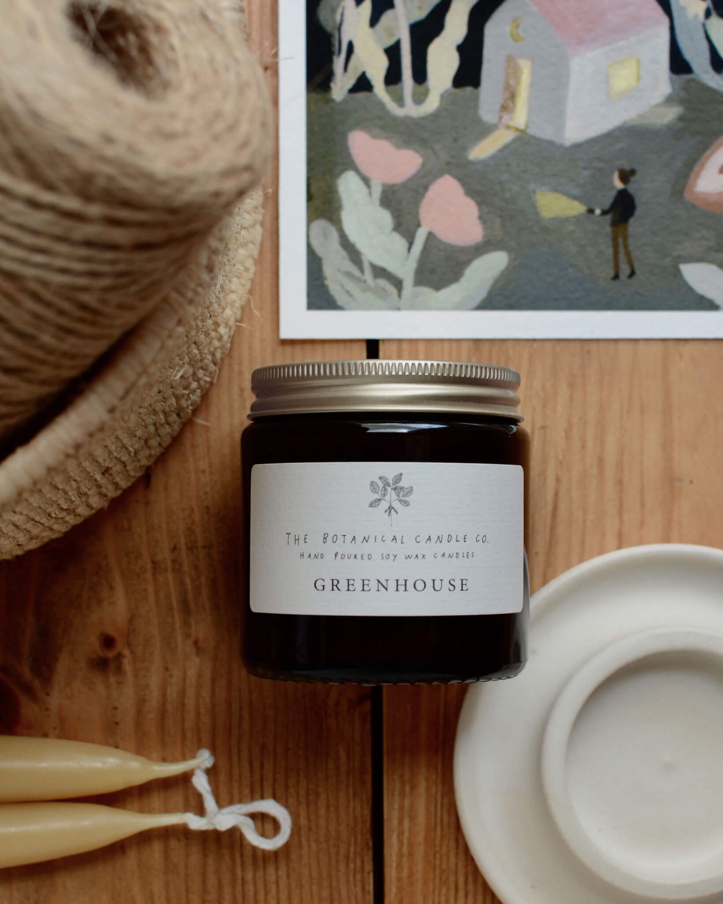 Greenhouse scented soy wax candle by The Botanical Candle Co.