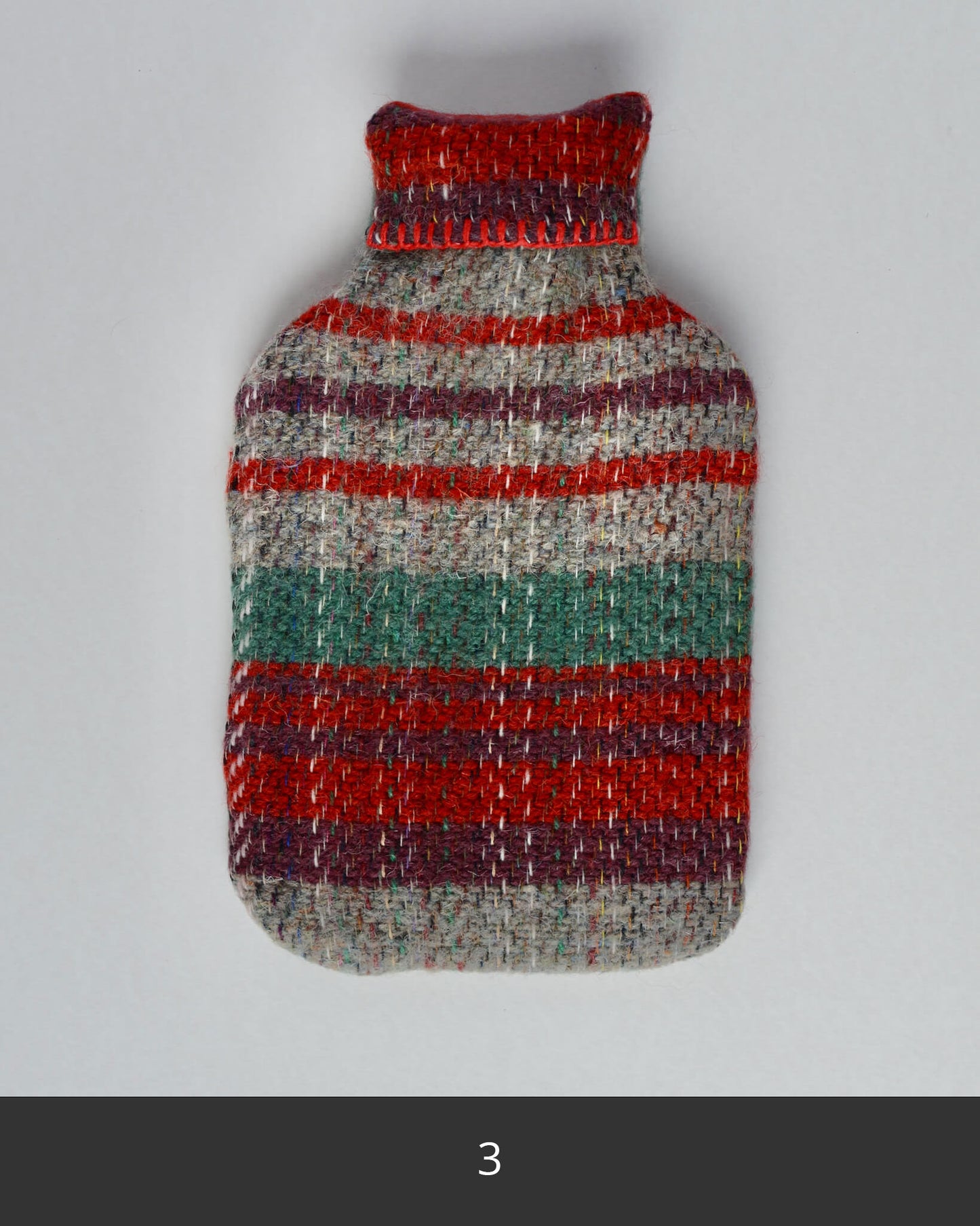 Recycled wool hot water bottle, various colours.