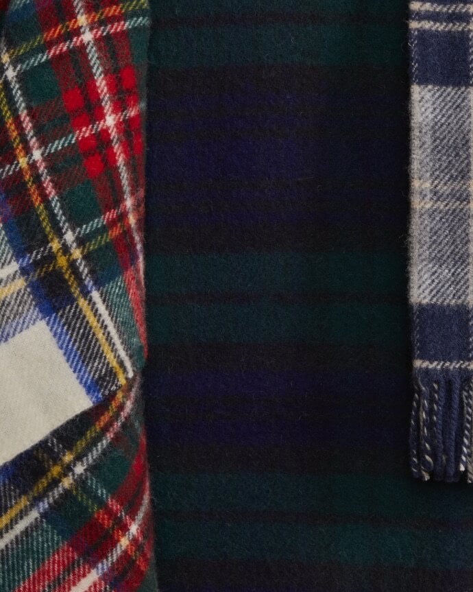 British Pure Wool Tartan Blanket Highland