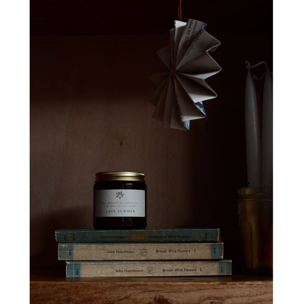 Late Summer scented soy wax candle by The Botanical Candle Co.