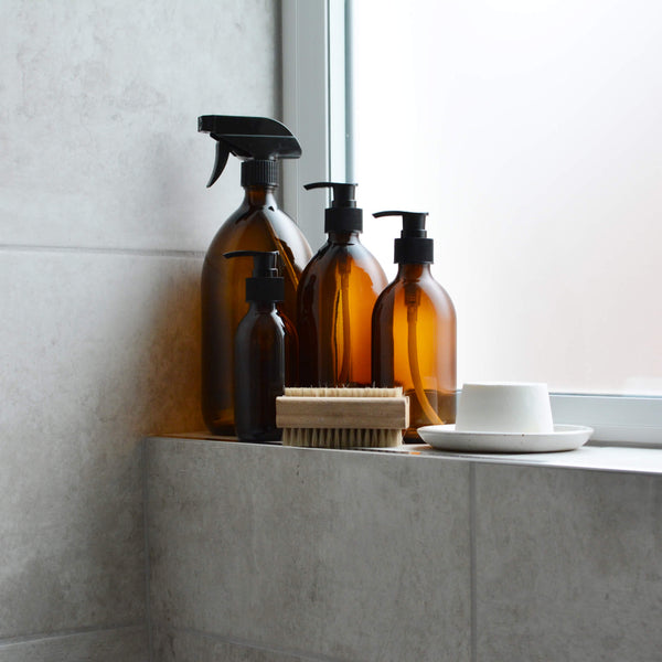 Amber Reusable Glass Bottle 300ml