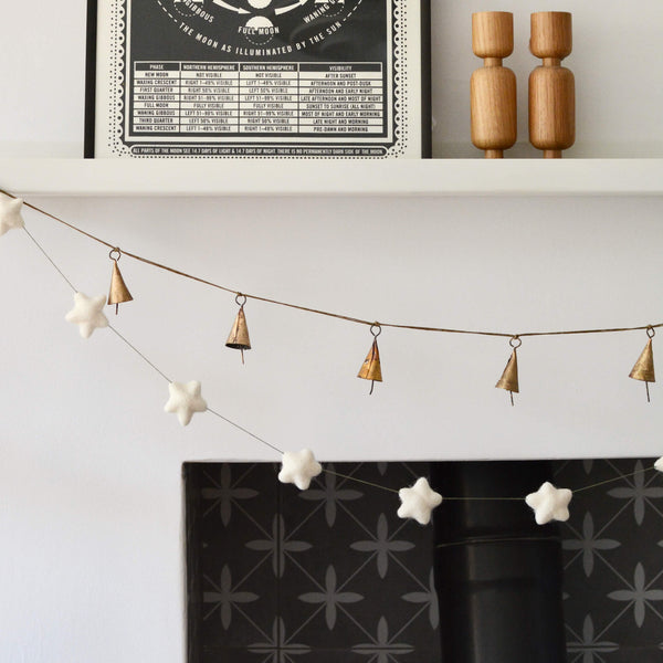 Brass Bell Christmas Garland
