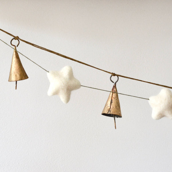 Brass Bell Christmas Garland