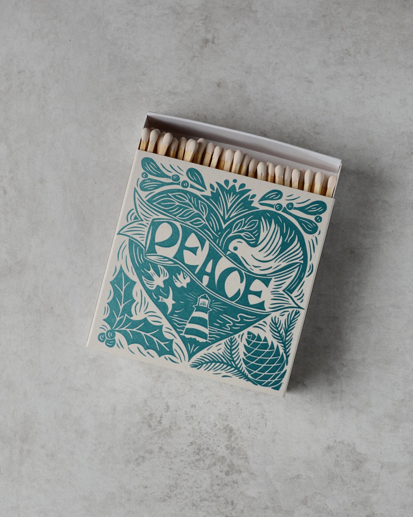 Letterpress Matches Christmas Peace