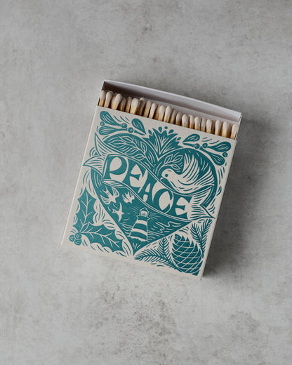 Letterpress Matches Christmas Peace