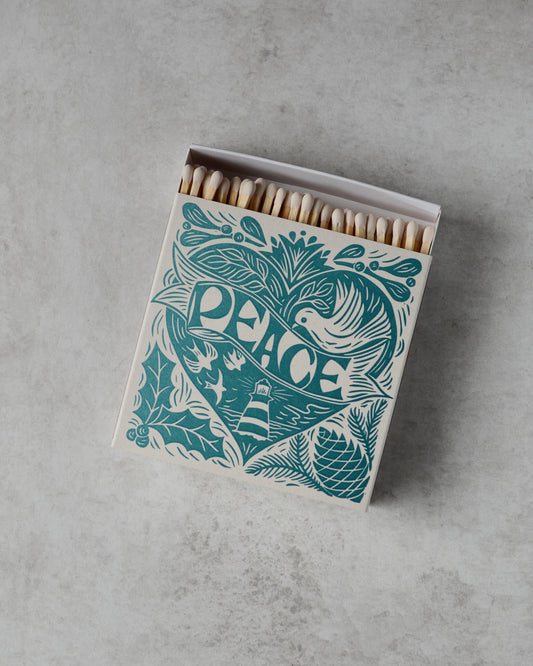 Letterpress Matches Christmas Peace