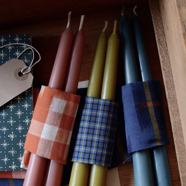 Colourful Beeswax Dinner Candles