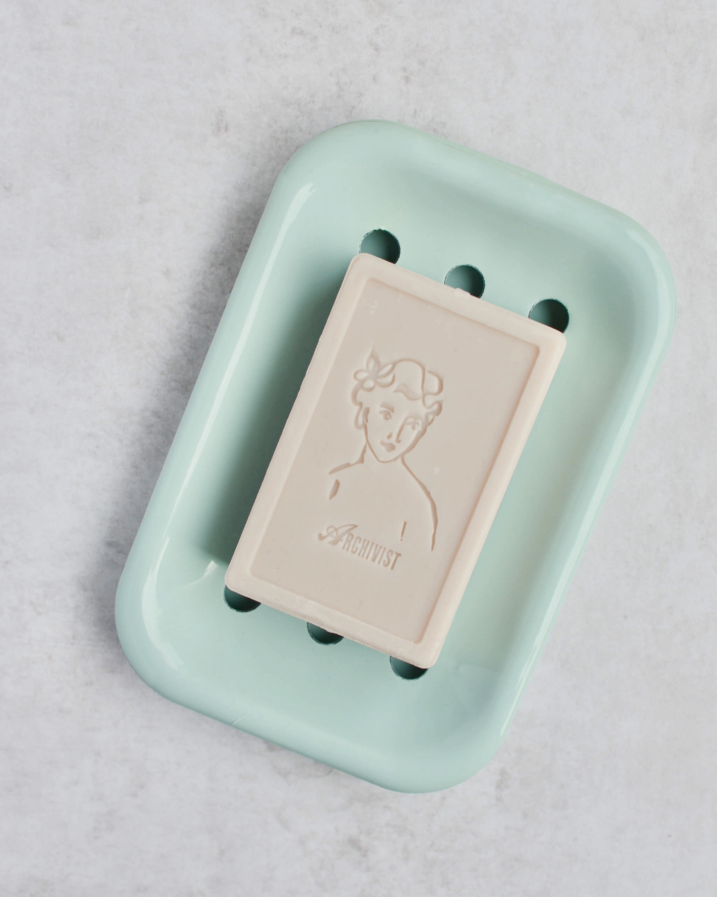 Enamel Soap Dish Mint Green