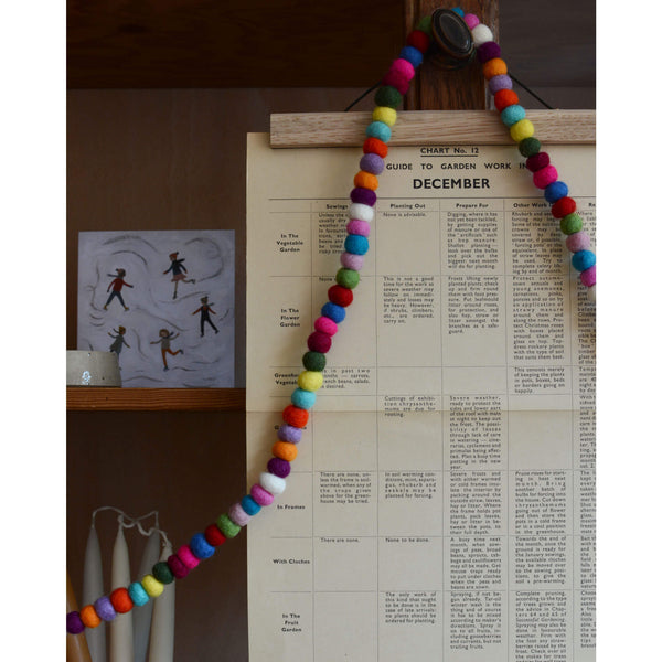 Wool Felt Ball Garland