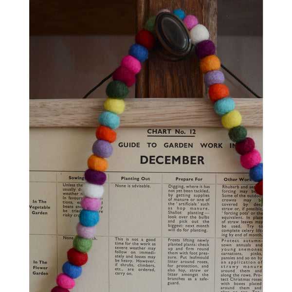 Wool Felt Ball Garland