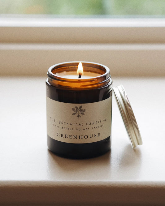 Greenhouse scented soy wax candle by The Botanical Candle Co.