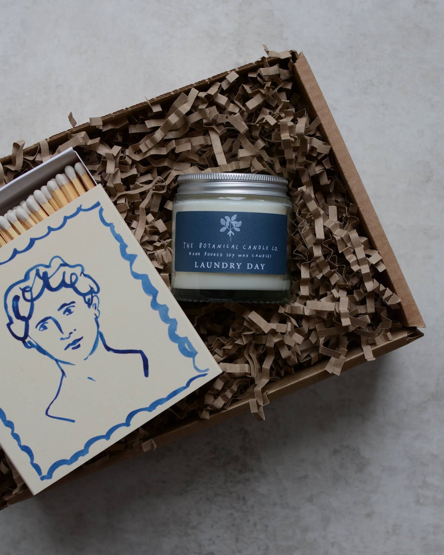 Luxury Soy Scented Candle and Matches Gift Set