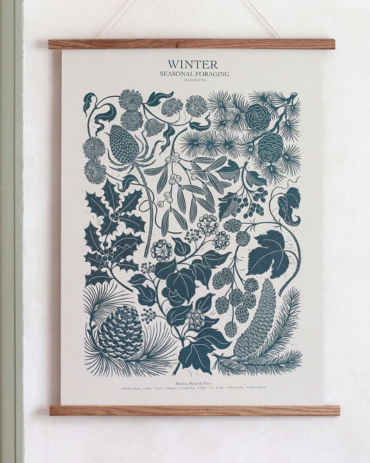 Seasonal Linocut Print - Winter