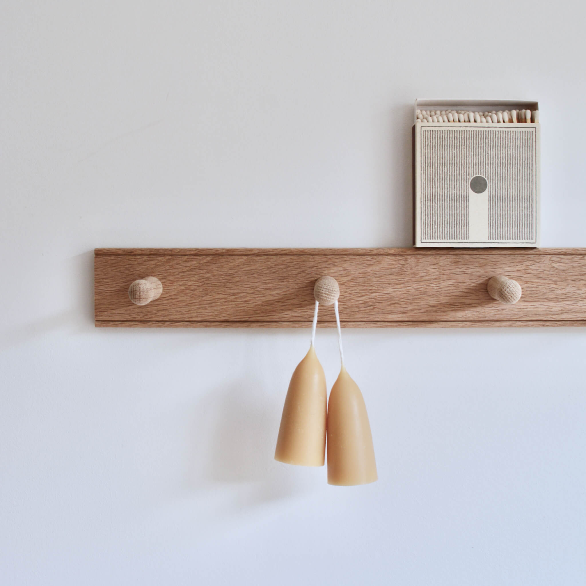 Oak Shaker Peg Rail by Creamore Mill at Weald Store 6 Peg weald store