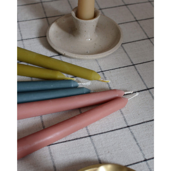 Colourful Beeswax Dinner Candles
