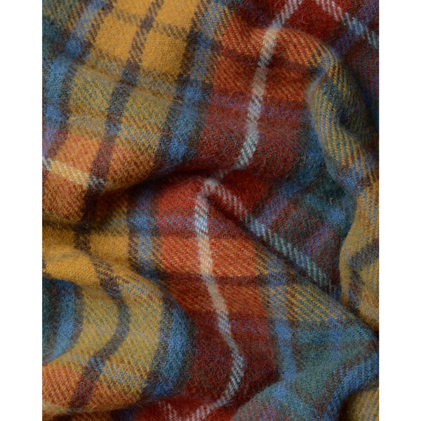 Multicoloured British Pure Wool Check Blanket