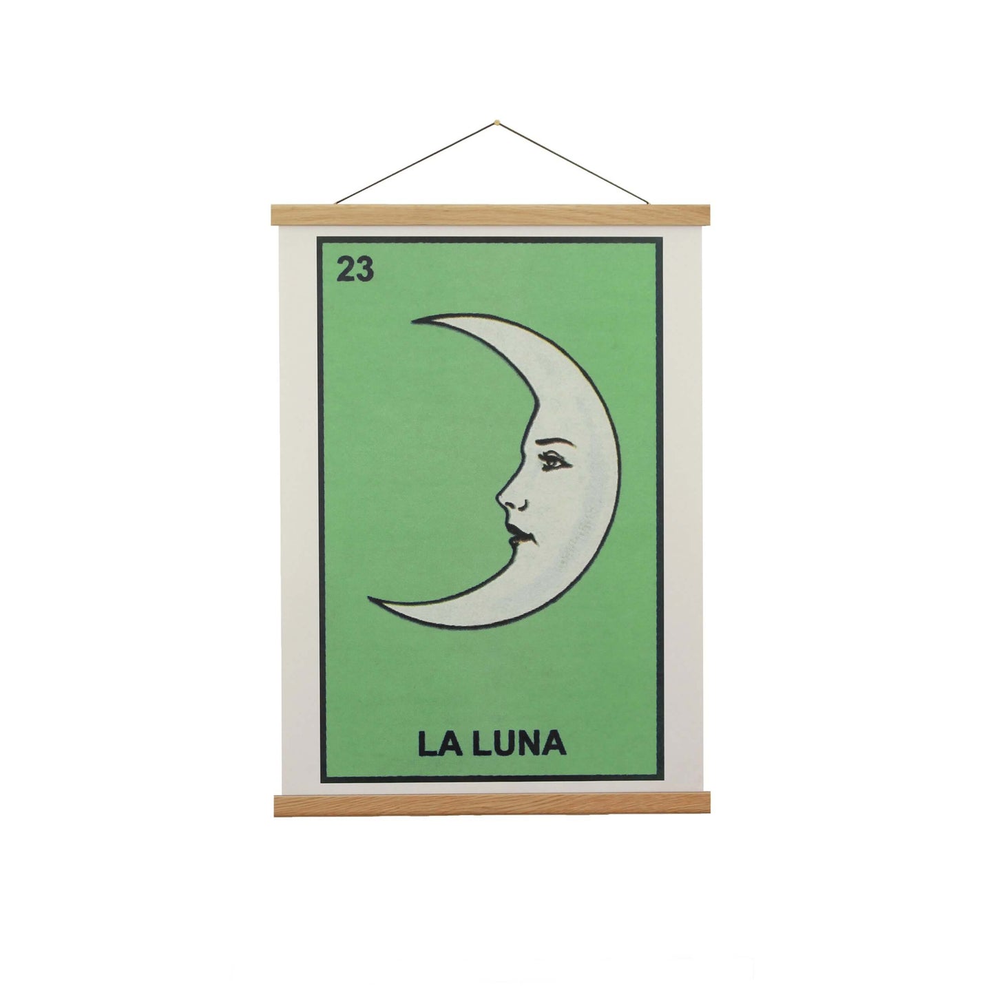 Creamore Mill oak medium poster hanger with moon print