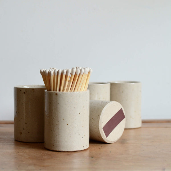 Hand Thrown Ceramic Match Pot