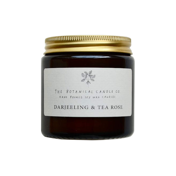Darjeeling and Tea Rose scented soy candle by The Botanical Candle Co.