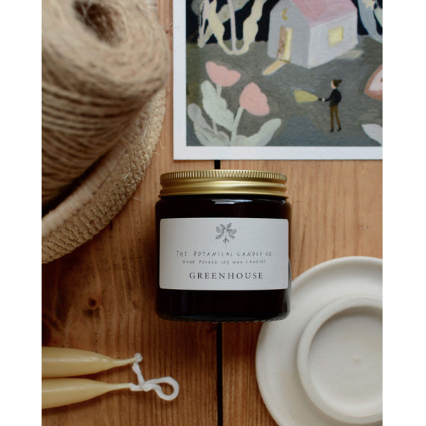 Greenhouse scented soy wax candle by The Botanical Candle Co.