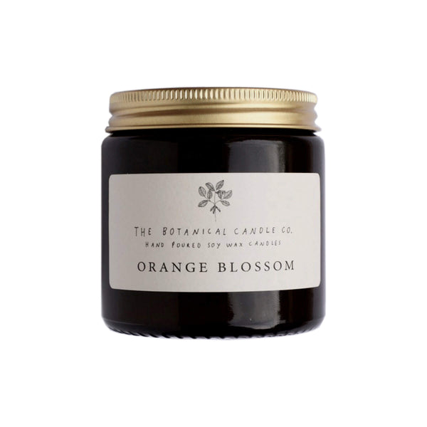 Orange Blossom scented soy wax candle by The Botanical Candle Co.